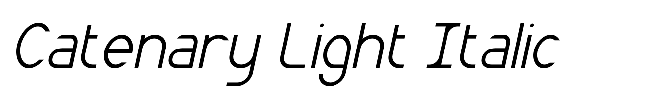 Catenary Light Italic